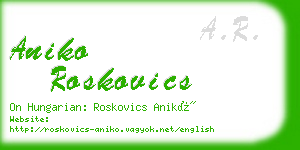 aniko roskovics business card